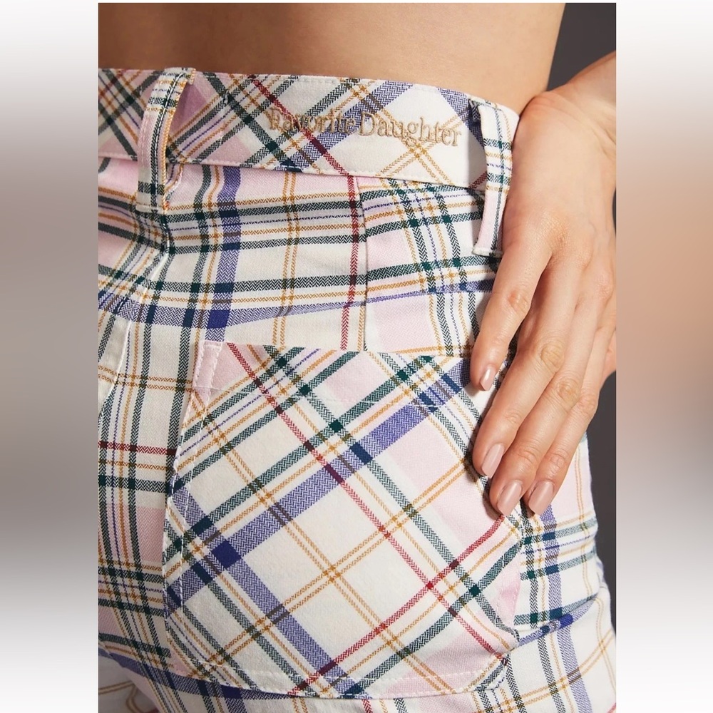 Favorite Daughter Plaid Pants in Pink, Blue, and White 34 - Picture 14 of 16